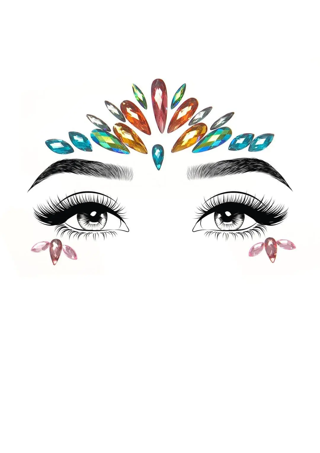 LEG AVENUE Avri Adhesive Face Jewels Sticker. 1 LEG AVENUE Avri Adhesive Face Jewels Sticker.