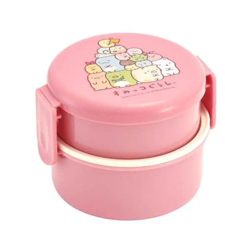San-X Sumikkogurashi Pink Round Bento Lunch Box 1 San-X Sumikkogurashi Pink Round Bento Lunch Box