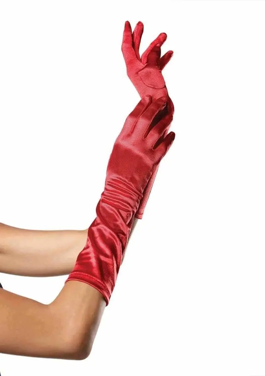 LEG AVENUE Elbow Length Satin Gloves 3 LEG AVENUE Elbow Length Satin Gloves - Image 3