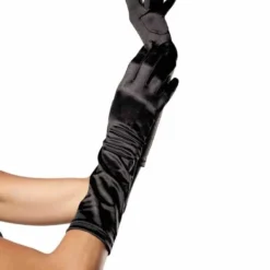 LEG AVENUE Elbow Length Satin Gloves