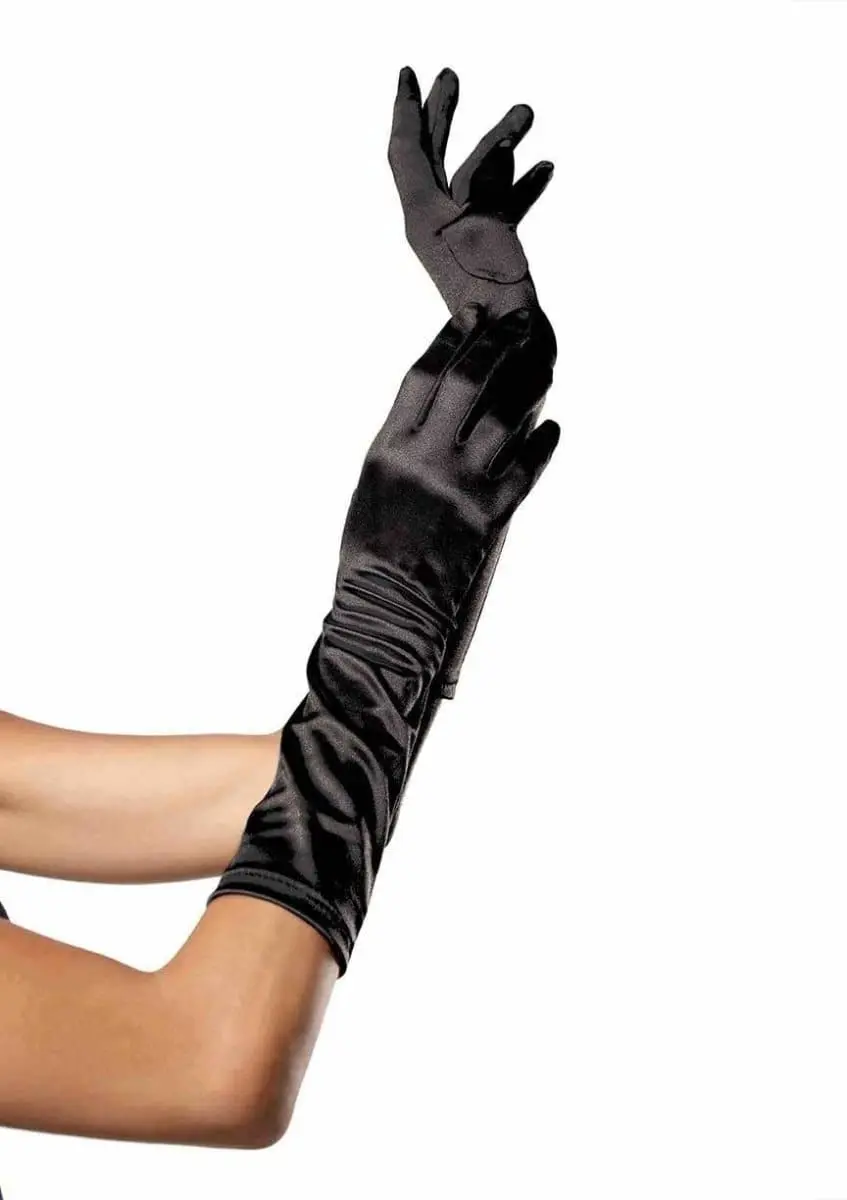 LEG AVENUE Elbow Length Satin Gloves 1 LEG AVENUE Elbow Length Satin Gloves