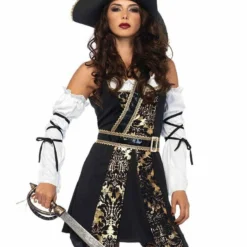 LEG AVENUE Black Sea Buccaneer Costume -Movie & TV Shows Shop black sea buccaneer costume 564315