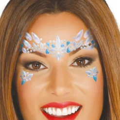 Guirca BLUE AND WHITE ADHESIVE FACE JEWELLERY