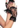 LEG AVENUE Fingerless Lace Ruffle Gloves