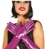 Guirca Fuchsia Metallic Long Gloves