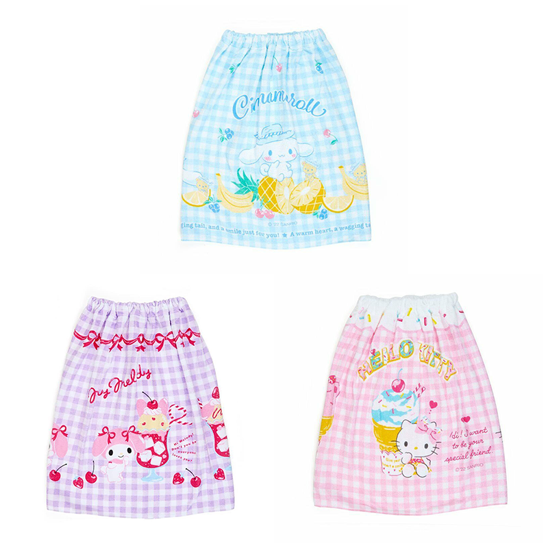 Sanrio Kids Gingham 60cm Wrap Towel 1 Sanrio Kids Gingham 60cm Wrap Towel