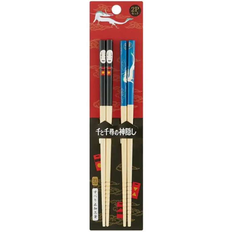 Studio Ghibli No Face And Haku Bamboo Chopsticks Set 1 Studio Ghibli No Face And Haku Bamboo Chopsticks Set