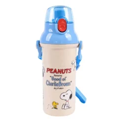 Peanuts Snoopy One-Touch Water Bottle With Shoulder Strap