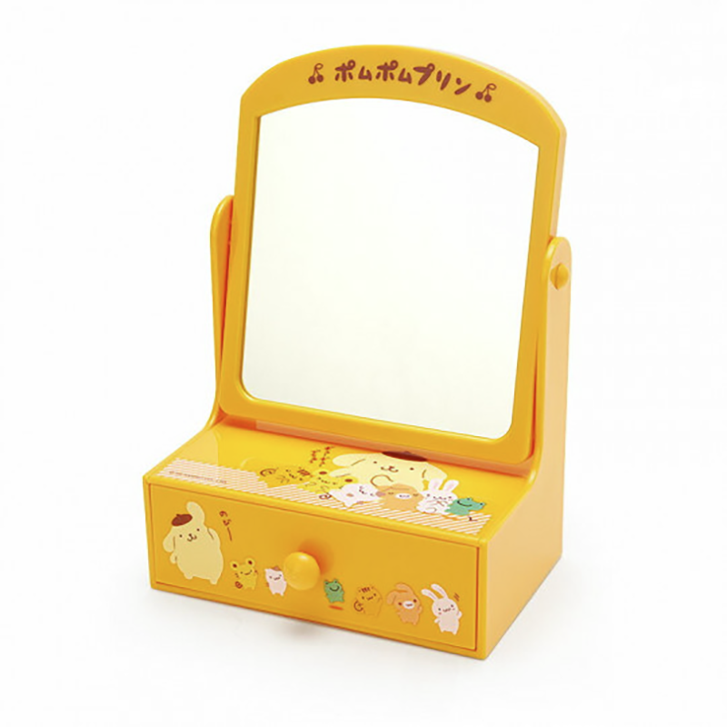 SANRIO Pompompurin Team Pudding Mirror Storage Drawer 1 SANRIO Pompompurin Team Pudding Mirror Storage Drawer