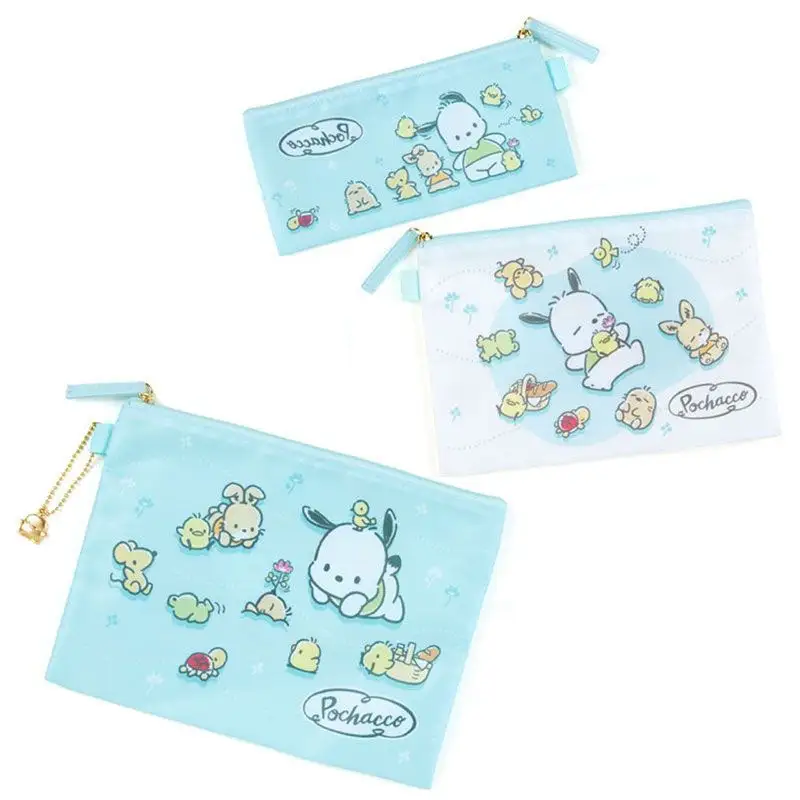 SANRIO Pochacco Spring 3 Piece Flat Pouch Set 1 SANRIO Pochacco Spring 3 Piece Flat Pouch Set