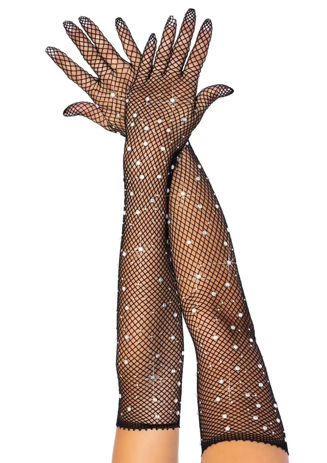 LEG AVENUE Rhinestone Fishnet Gloves 1 LEG AVENUE Rhinestone Fishnet Gloves