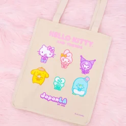 JapanLA Hello Kitty & Friends Boba Canvas Tote Bag