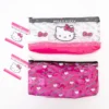 SANRIO Hello Kitty Pink Print Vinyl Pencil Pouch